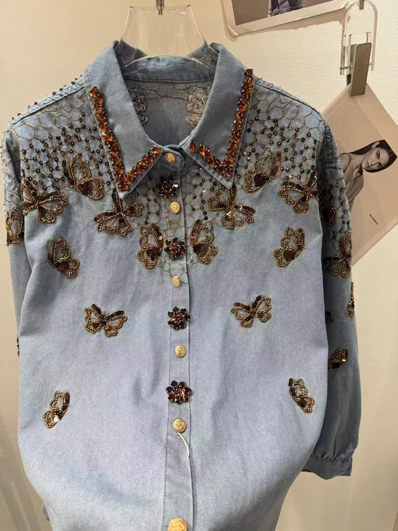 Jaket Denim Gaya Mewah Untuk W - Embroidery Jacket Jeans ulasan dan harga