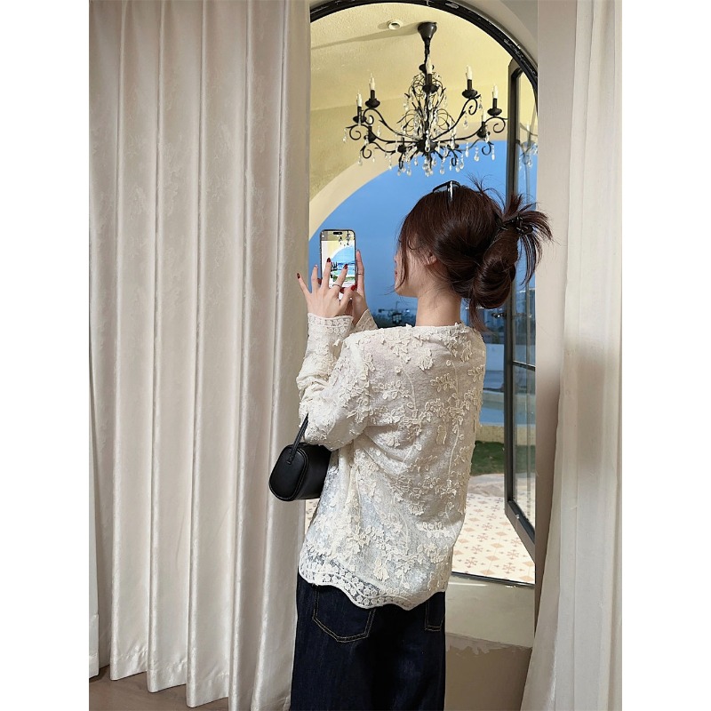 Kemeja Renda Tiga Dimensi Bord - Embroidery Cardigan ulasan dan harga