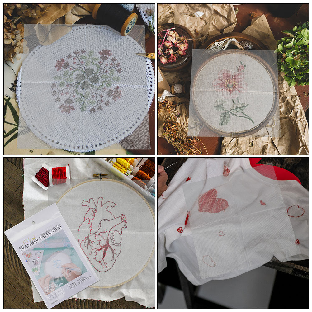 8 Buah Set Kertas Transfer Bor - Embroidery Diy ulasan dan harga