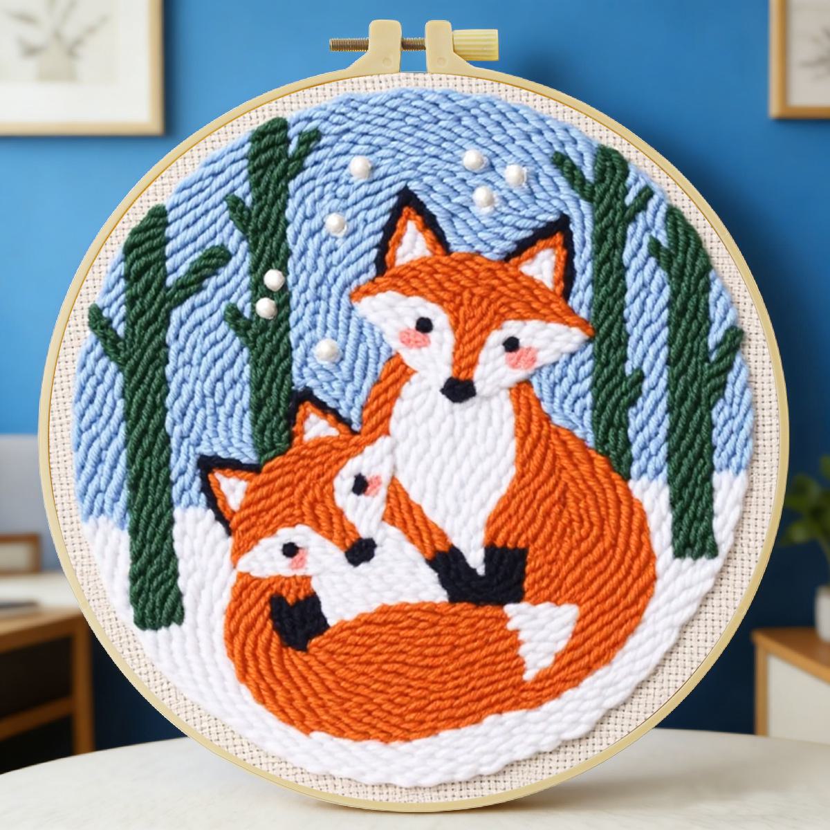 Set Kit Sulaman Punch Needle H - Printed Embroidery Kit ulasan dan harga