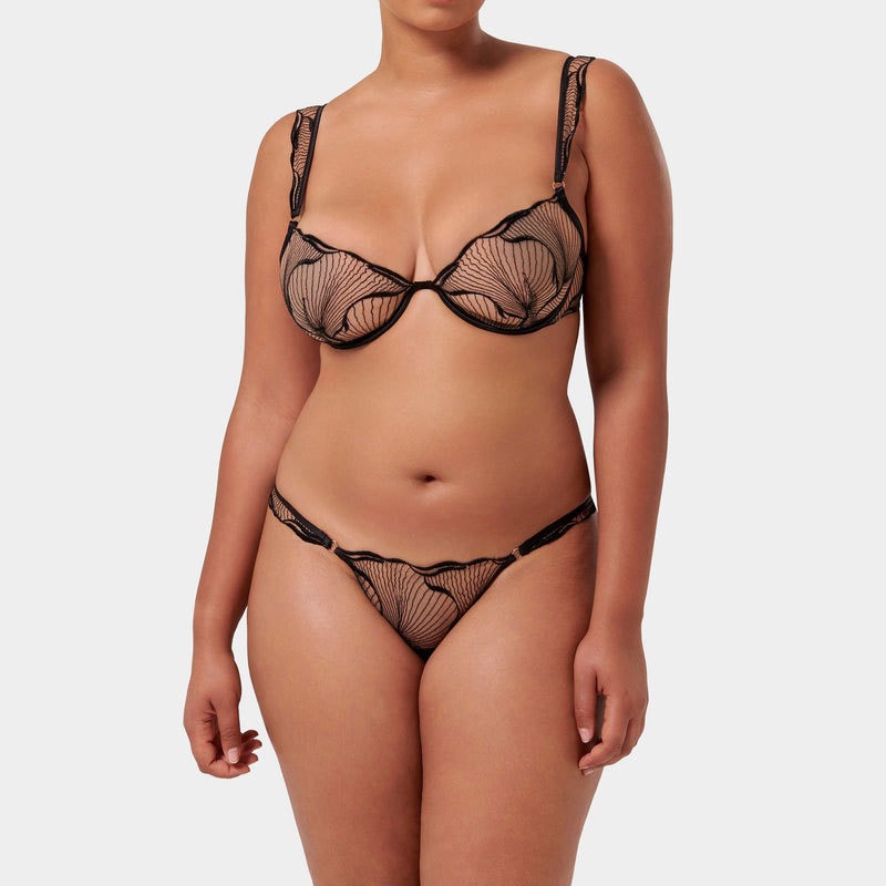 Bra Minimizer Prancis Elegan d - Embroidery Uk ulasan dan harga