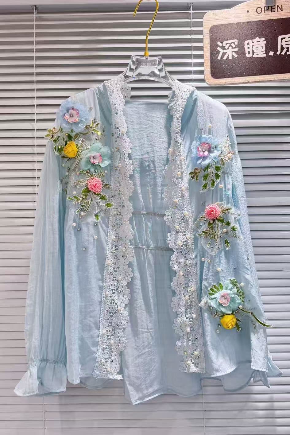 Blus Kemeja Tabir Surya Berker - Embroidery Cardigan ulasan dan harga