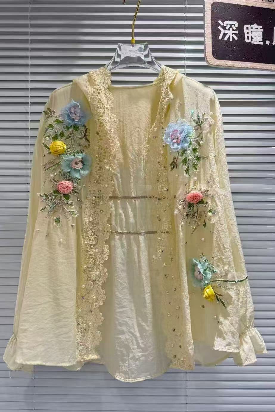 Blus Kemeja Tabir Surya Berker - Embroidery Cardigan ulasan dan harga