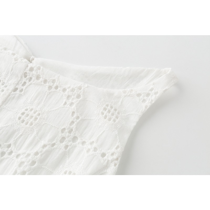 CHARMCHANT Gaun Midi Wanita Ta - Embroidery Eyelet ulasan dan harga