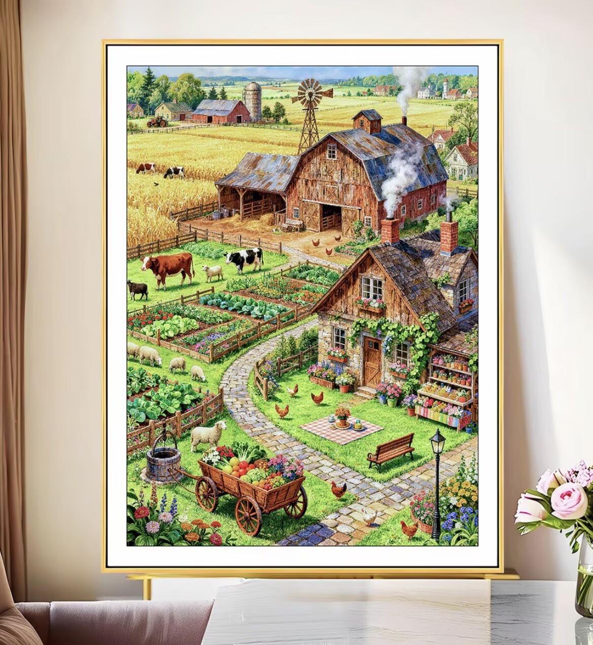 9CT 14ct Kit Bordir Silang Mot - Printed Embroidery Kit ulasan dan harga